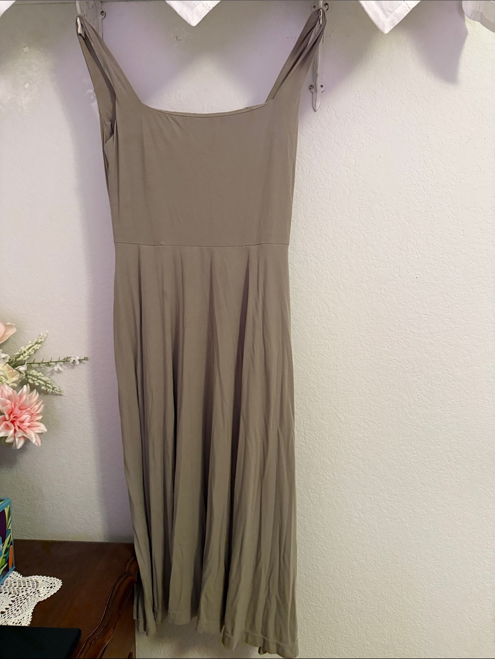 OGL Taupe Maxi Dress with Adjustable Straps